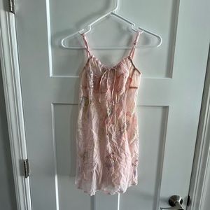 Light pink flower lingerie with sequin